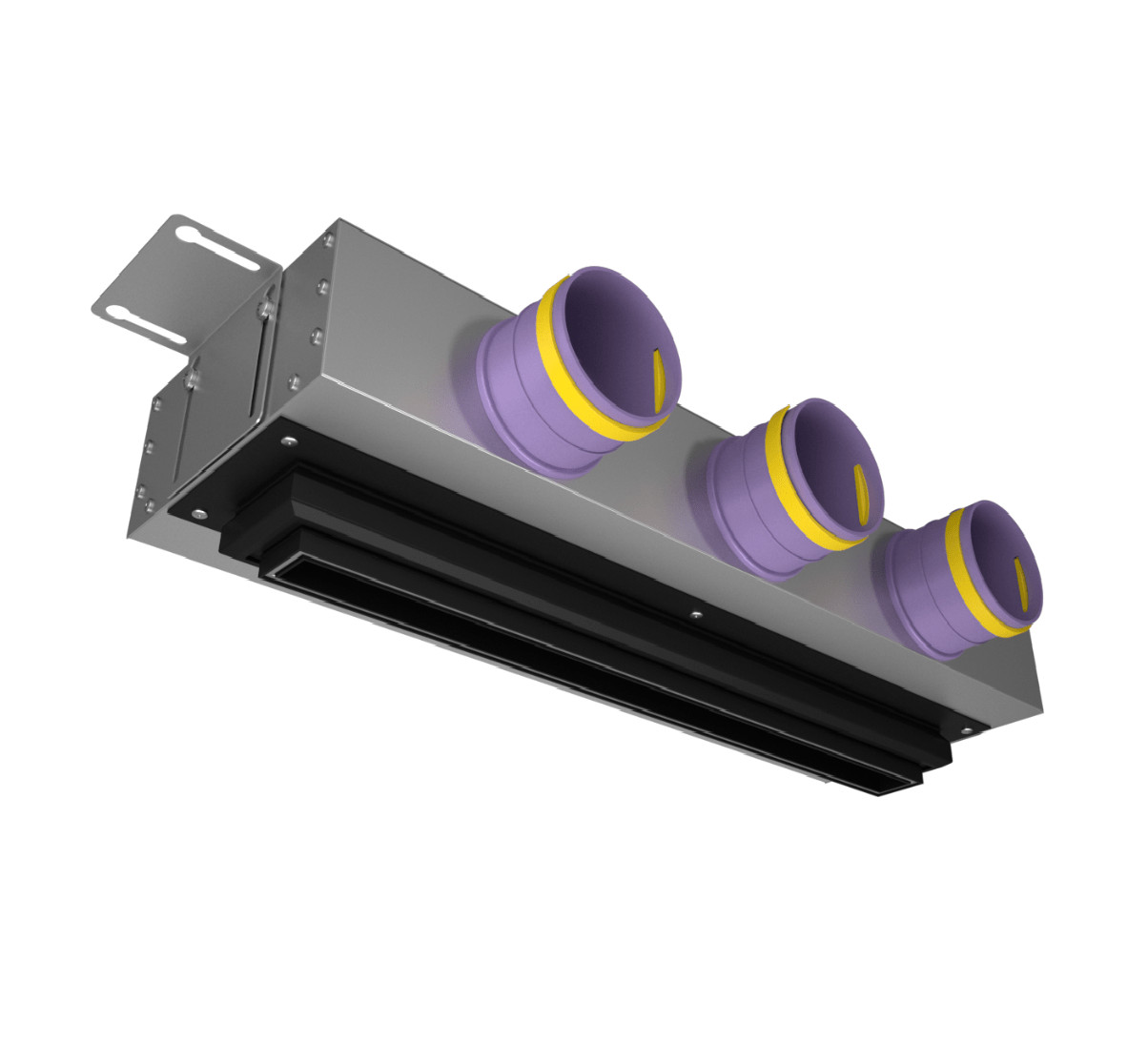 Provent VPND 500х25/75x3 щелевой диффузор для натяжного потолка с КСД на 3 выхода