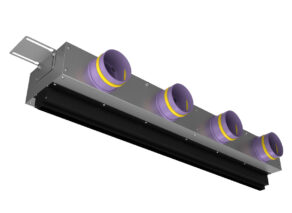 Provent VPNDG 1000х25/90x4 щелевой диффузор для гипсокартона с КСД на 4 выхода