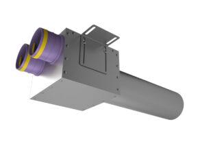 Provent VPDL 125/75×2 адаптер (пленум) прямой круглый на 2 выхода (L=400)